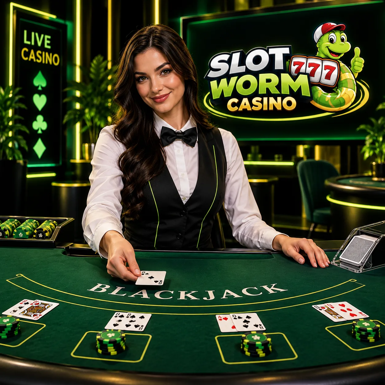Slot Worm Casinon live-kasino: Evolutionin jakajapöydät suorana lähetyksenä